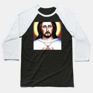 3D Look Artificial Intelligence Art of our Merciful Lord Jesus Baseball T-Shirt